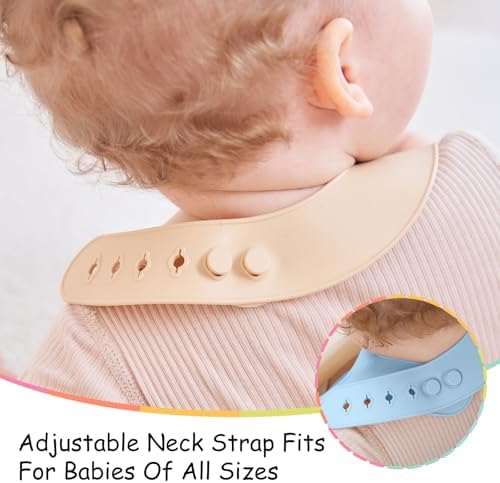 Mombella Silicone Bibs For Babies 6-12 Months, Flexible Toddler Bibs - Image 4