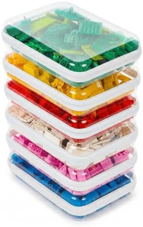 CoiiJoii 6PCS Clear Hard Shell Zipper Case, Portable Cosmetic Bag by CoiiJoii