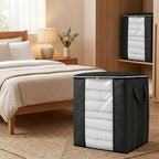 Blanket Storage Bags 120L for Comforter Clothes Bedding 2 Pack Black - Image 6