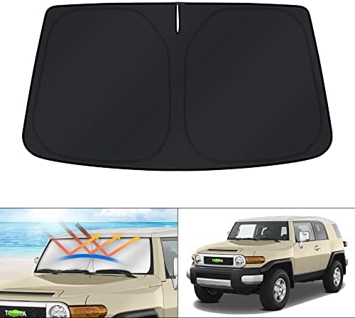 KUST Windshield Sun Shade for Toyota FJ Cruiser 2007-2014 Window Accessories by KUST