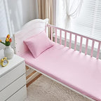 3 Pieces Crib Bedding Set Baby Ruffle Quilted Comforter - Image 5