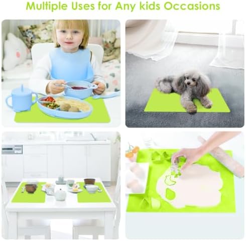 Silicone Mat for Crafts, 15.7" x 11.8" Silicone Placemats for Kids Dining Table - Image 6