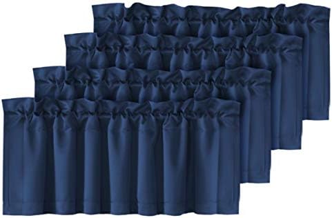 H.VERSAILTEX Blackout Valances for Windows, 4 Panels 52" W x 18 by HVERSAILTEX