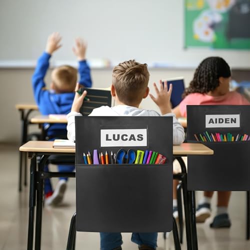 24 PCS Chair Pockets forClassrooms, 19.5"x16.5" Seat Sacks - Image 7