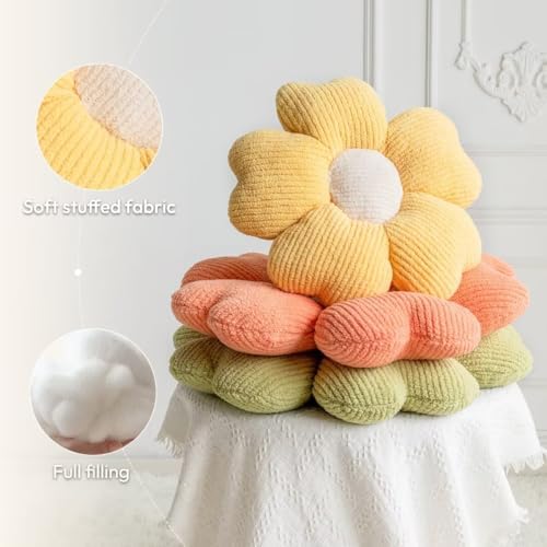 Sioloc Yellow Flower Pillow, Decorative Throw Pillow - Image 5