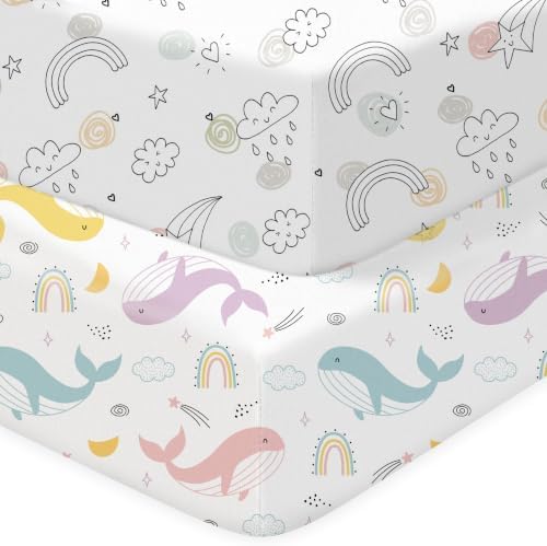 Baby Crib Sheets 2 Pack for Boys and Girls Fit for Standard Crib Toddler by Unknown