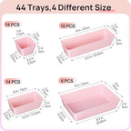 Vtopmart 44 PCS Plastic Drawer Organizers Set, Vanity Organizer Trays - Image 2