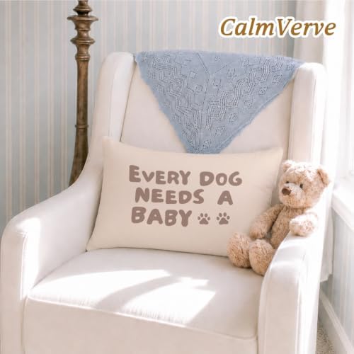 Every Dog Needs a Baby 12x20 Pillow Cover Baby Shower Decor, Pregnancy - Image 2