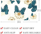 Shower Mat Non Slip 26.8 x 15.1 Inches, Daisies Butterflies Bathtub Mat Shower - Image 4