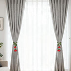 2 Pack Boho Handmade Flower Curtain Tiebacks & Holdbacks - Image 2