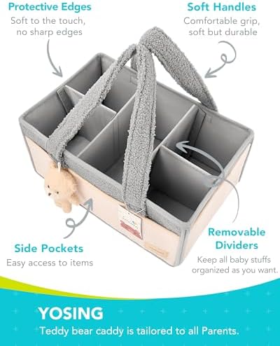 YOSING Diaper Caddy Organizer for Changing Table, Newborn Caddy for Car Travel - Image 4