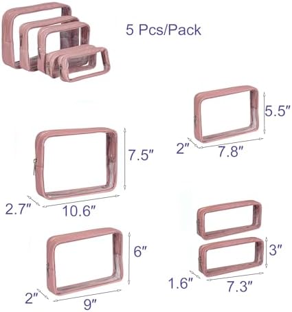 Remobia Hicol TSA Approved 5-Piece Diaper Bag Organizer Pouch Set Clear - Image 2