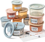 Moonkie Silicone Baby Food Containers | 8oz/4 oz Baby Food Storage Jars by Moonkie