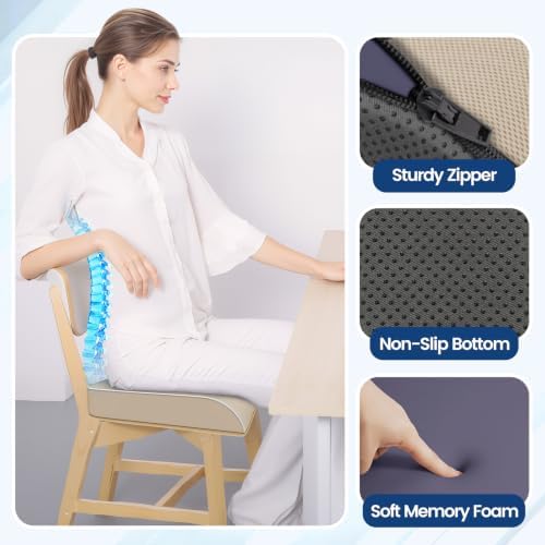 SweetSlubr Seat Cushion, Chair Pad, Memory Foam Tailbone Pain Relief - Image 7