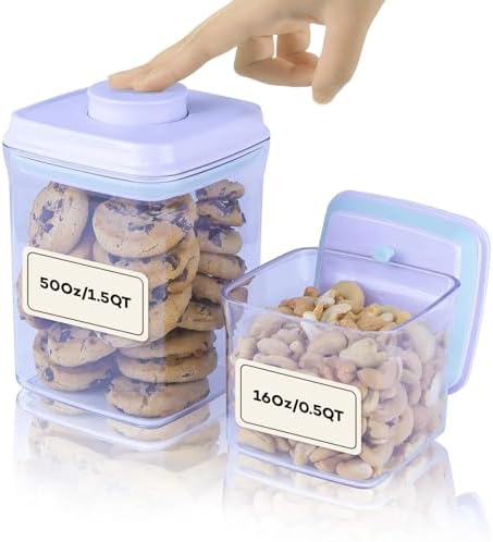 Bop Top Airtight Food Storage Containers | Pop-Top Lid | Multi-Pack by iChewie