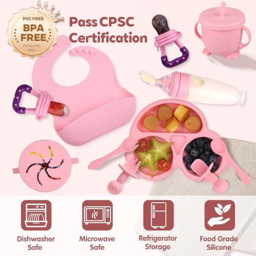 Silicone Baby Feeding Set, Miicasa Baby Led Weaning Supplies Kit - Image 3