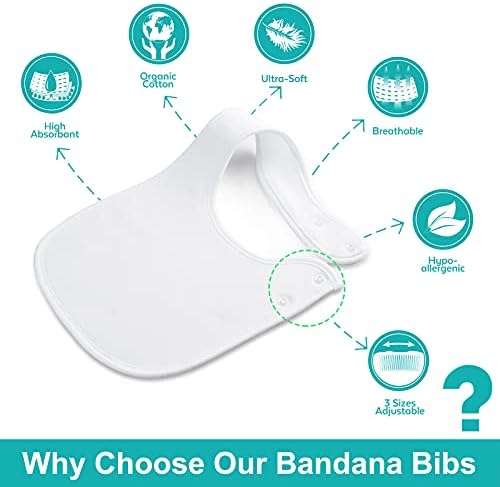 Baby Bibs Soft and Absorbent Cotton Bandana Bibs Set - Image 4