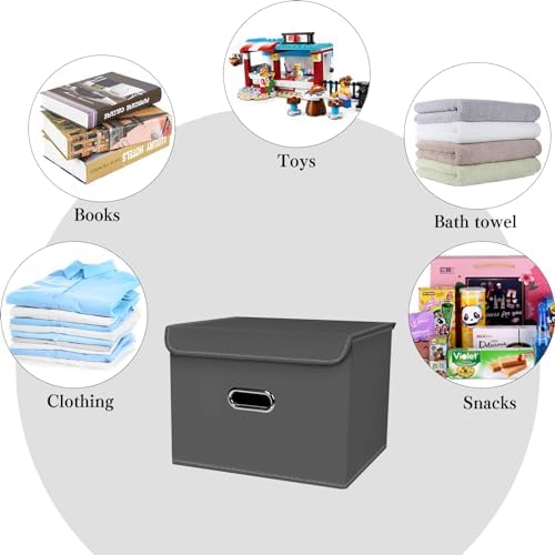 Fabric Foldable Collapsible Storage Cube Bin Organizer Basket - Image 3