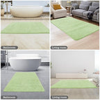 Yeaban Chenille Seafoam Green Bathroom Rug 30"x50", Non-Slip Rubber Backing - Image 5