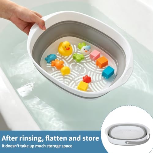Bath Toy Storage Basket 2Pack, Double Layer Drain Basket - Image 5