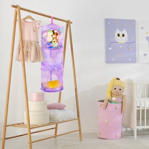 Basumee Hanging Stuffed Animals Storage, 2 Pack Mesh Plush Storage - Image 4