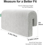 AEOCOO Bed Rail Bumpers for Toddlers, J-Shaped 2.3 Ft Kid Bed Bumpers - Image 3