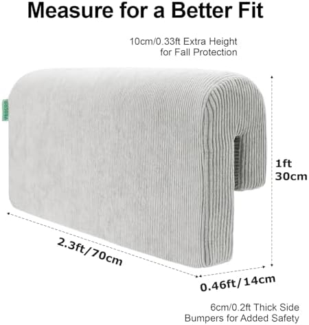AEOCOO Bed Rail Bumpers for Toddlers, J-Shaped 2.3 Ft Kid Bed Bumpers - Image 3