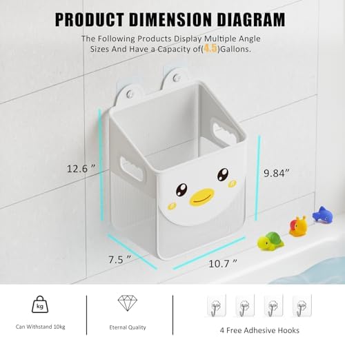Ligereza Quick Fetch Way Bath Toy Storage, Cute Mesh Bath Toy Organizer - Image 2