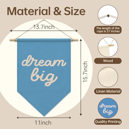 Inspirational Wall Decor, Dream Big Pennant Flag Banner - Image 5