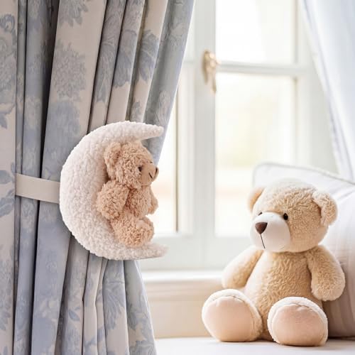 Chumia 2 Pack Moon Bear Curtain Tiebacks Cute Nursery Decor - Image 5