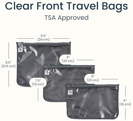 Tiny Twinkle Diaper Bag Organizing Pouches|3 Pack Mess-Proof Clear Front Travel - Image 5