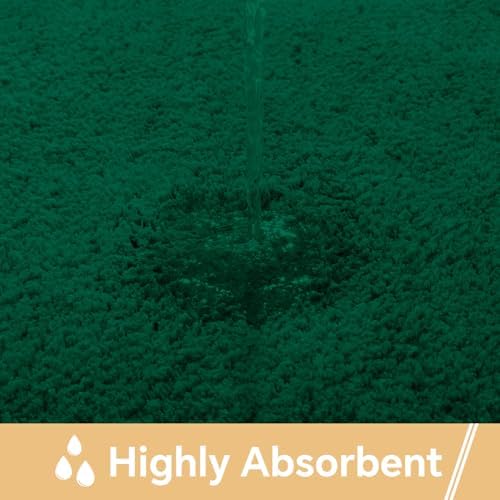 Polyester Bathroom Rug 24"x48" Verdant Green, Non-Slip Bath Mat - Image 4