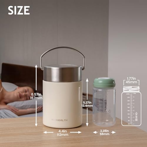 11oz Stainless Steel Breast Milk Cooler, 360° Cooling Gel Ring, 14-Hour Cold - Image 2