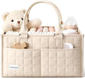 Baby Diaper Caddy Organizer, Portable Nursery Storage Basket by Lullawee