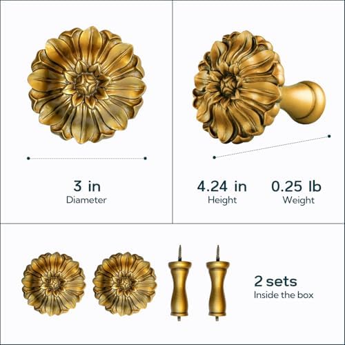 LOPGT Set of 2 Vintage Curtain Holdbacks Wall Mounted - Image 5