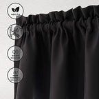 Hiasan Black Valance Curtains for Window 60 x 18 Inches 1 Panel - Image 2