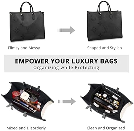 OPPOSHE Purse Organizer Insert for Handbags, Softened Felt Bag Insert Organizer - Image 3
