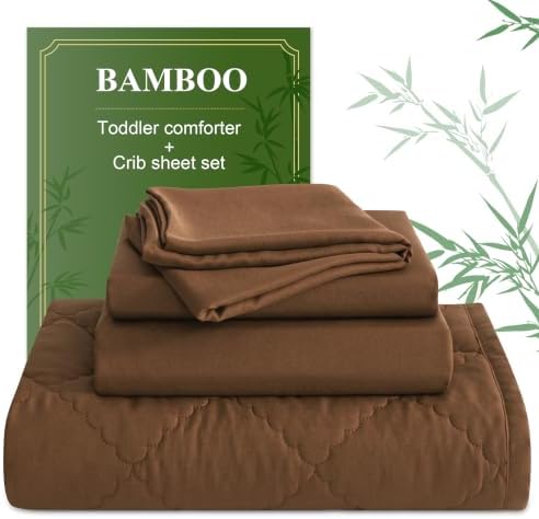 BEDSUM 4pc Toddler Cooling Bedding Set, Rayon Made from Bamboo by BEDSUM