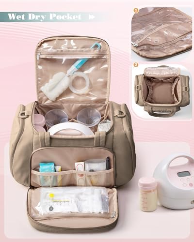 Marscamd Quilted Breast Pump Bag Compatible - Image 3