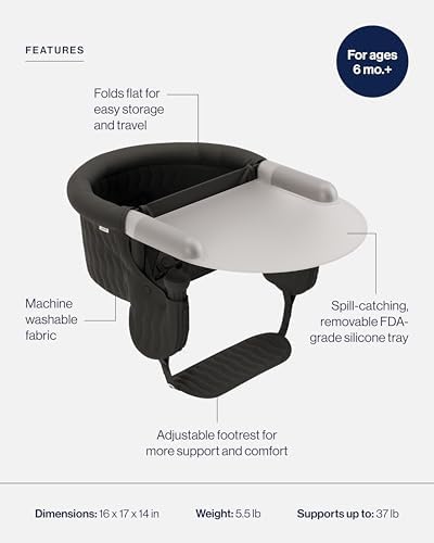Lalo The Hook-On Chair, Portable Baby High Chair, Silicone Tray & Footrest - Image 3