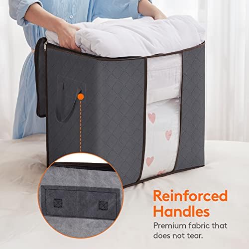 Lifewit 90L Extra Large Blanket Storage Bags, Foldable Comforter Storage - Image 3