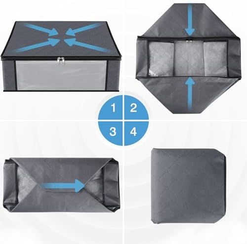 HomeHacks 10-Pack Clothes Organizer Storage Bags, 35L Storage Bins - Image 7