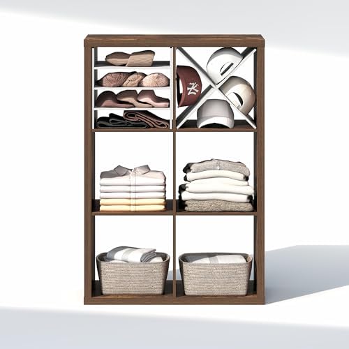 Furinno Cubic Extra Thick 6-Cube Closet Organizers and Storage, Amber Pine - Image 6