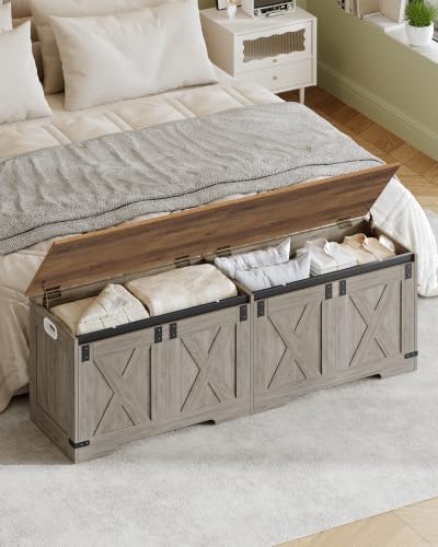 Hzuaneri 59" Farmhouse Storage Chest and Bench | 70 Gal | 330lb Seat - Image 2