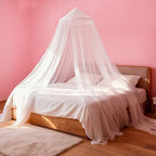 White Bed Canopy for Girls, Round Canopy from Ceiling - Image 7