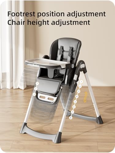 Babilous Baby High Chair, Foldable Feeding Chair - Image 3