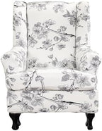CRFATOP Wingback Chair Covers Stretch Armchair Slipcovers by CRFATOP