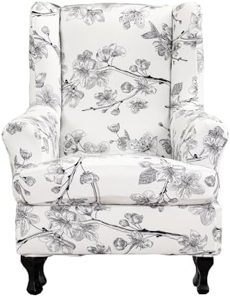 CRFATOP Wingback Chair Covers Stretch Armchair Slipcovers by CRFATOP