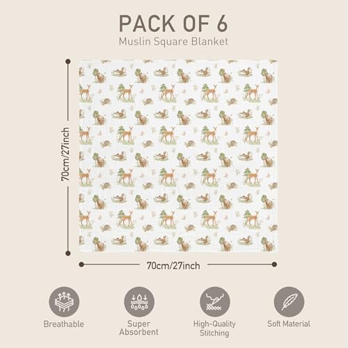 GLLQUEN BABY Receiving Blankets Muslin Swaddle Blanket - Image 4