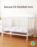 Baby Crib Sheets for Boys, Toddler Bed Sheets Fitted for 52x28 Inch Standard - Image 2